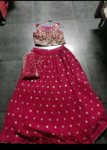 Magenta Lehenga Choli Set