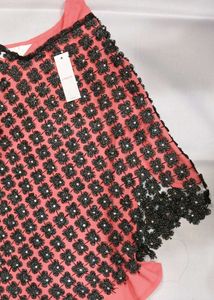 Floral Embellished Poncho Z5
