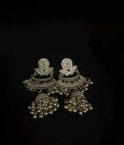 Silver Jhumka Earrings