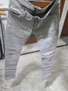 Grey Denim Pants