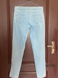 Rio Blue Washed colour Cotton blend Denim