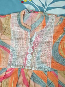 Orange Print Top