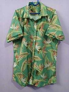 Green Floral Print Shirt
