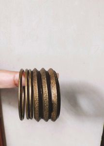 Vintage Brass Bangle Set