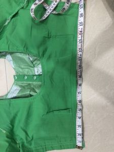 Pista Green Saree with Blouse 6 Meter