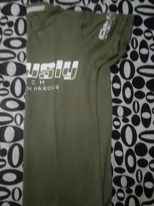 Olive Green Graphic T-Shirt