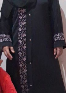 Elegant Embroidered Abaya Set