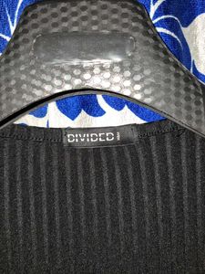 Black Divided Buttoned Top