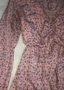 Floral Print Pink Dress