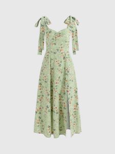 Floral Green Little Box Dress