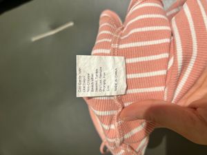 Pink &amp; White Stripes Crop Top