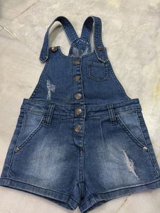 Denim Overalls Romper