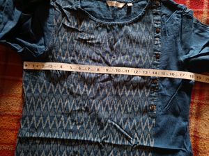 Pure Cotton Blue Kurta