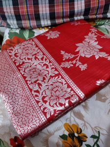 Red Banarasi Silk Saree