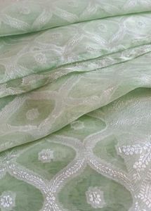 Mint Green Diamond Pattern Fabric ✨
