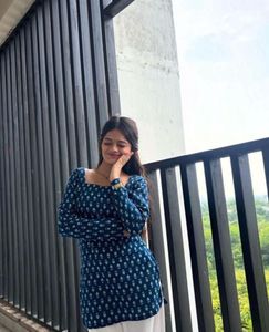 Elegant Blue Printed Kurta