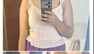 Cute White Sleeveless Top