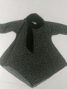 Black & White Printed Kurta