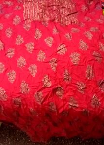 Elegant Red Cotton Blend Kurta