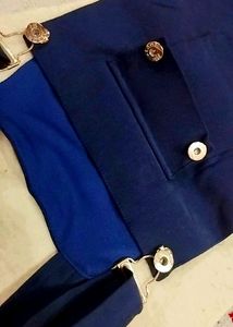 Navy Blue Dungaree dress