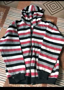 Striped Zip-Up Hoodie