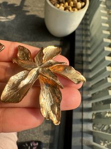 Golden Flower Earrings
