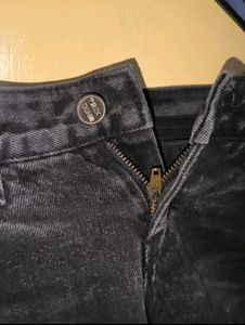 Black Denim Cut-Off Shorts