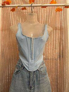 URBANIC Blue Corset Top