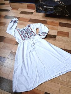 White Embroidered Dress