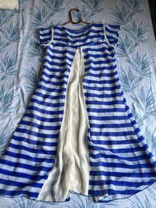 Blue &amp; White Striped Tunic Dress
