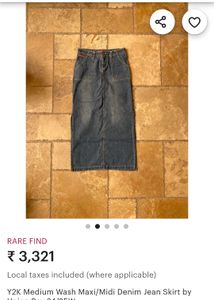 Denim Long Skirt