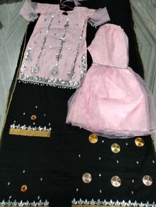 New Zari Work Garara Dress Inpoted Party Wear Dres