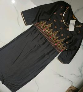 Aurelia Charcoal Grey Kurta