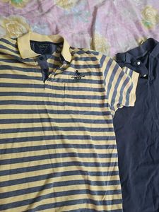 T-shirt Yellow with Blue lines