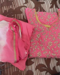 Pink Embroidered Kurta Set
