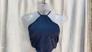 16171. Navy Halter Top