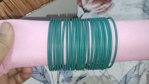 Plain Velvet Metal Bangles Combo 3 Sets