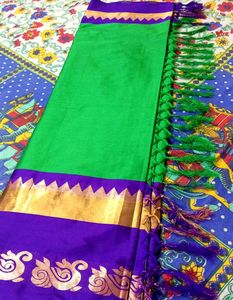 Green &amp; Purple Saree