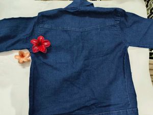 Denim Jacket with Cute kitty patch 🥰