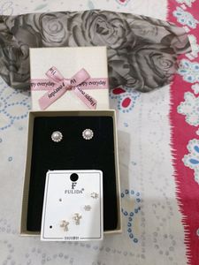 New Stud Earrings Set Of 3