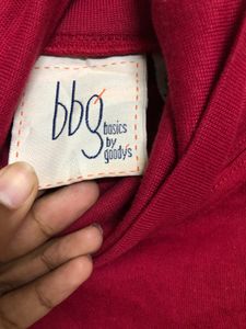 Basics By Goodys Red Long Sleeve T Shirt