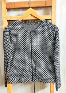 Patterned Zip-Up Jacket size-36