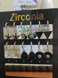 6 Pairs Huggies Earings
