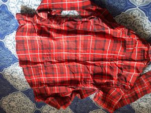 Red Checked Shirt For Men