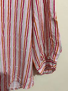 Striped Button-Down Top