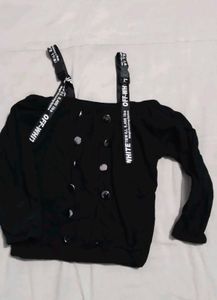 Black Off-White Style Top