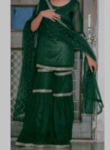 Green Garara - Kurta Set