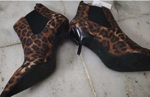 cheetah print kitten heels bershka booties