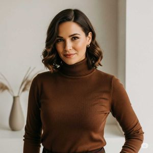 Brown Turtleneck Sweater