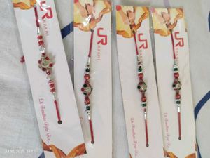 Pack Of 4 Stone Rakhis For Brothers